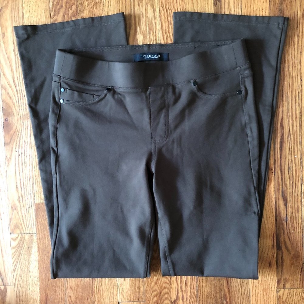 Liverpool Jeans Company Dark Brown Straight Leg Pants